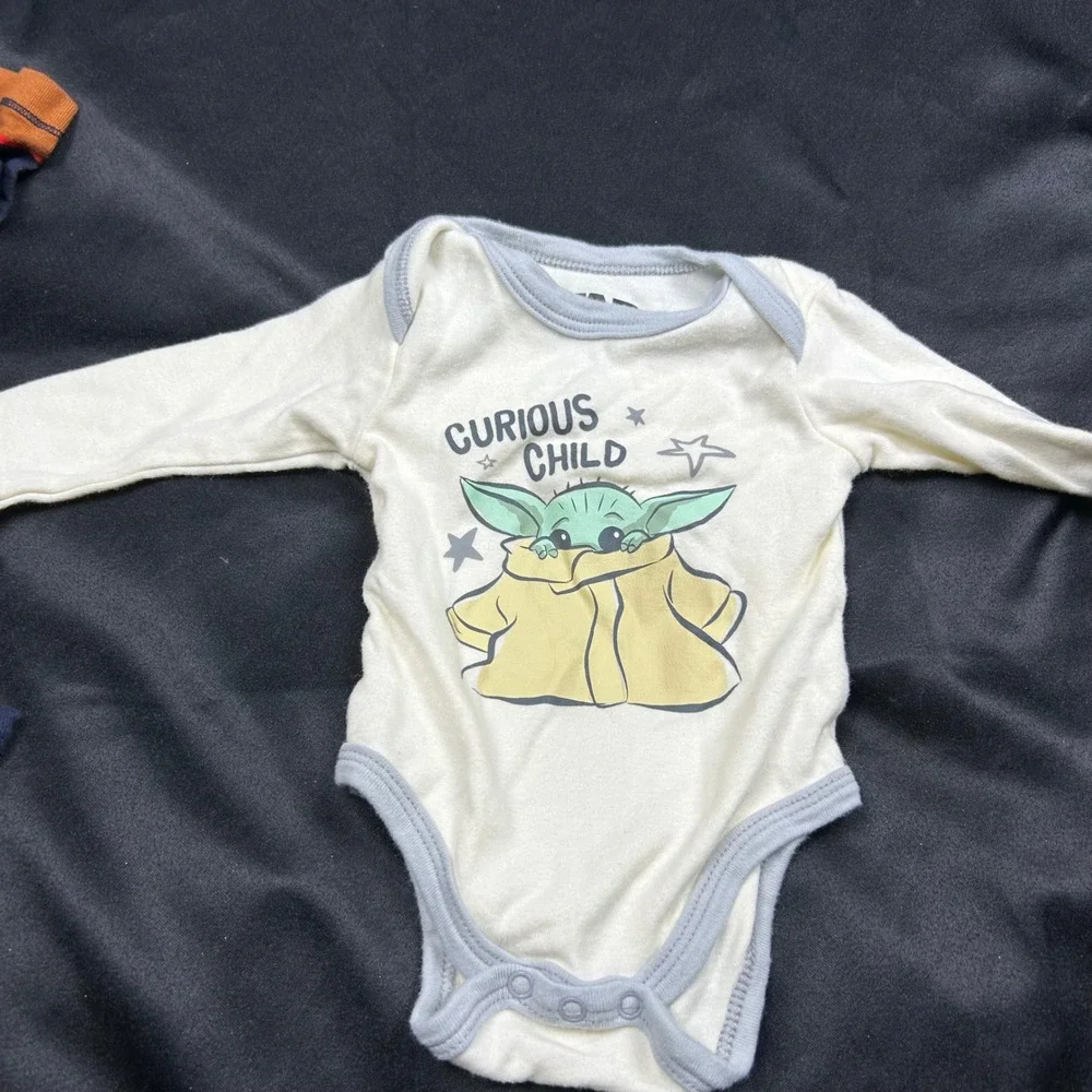 Baby Boy 0-3M Long Sleeve Bodysuits Sleeper Bundle Star Wars Carters 8pc Set
